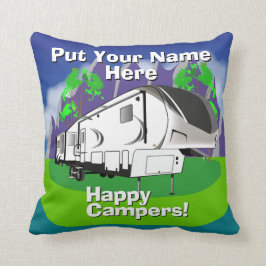 Groot ontwerp 367bhs Happy Camper  Kussen