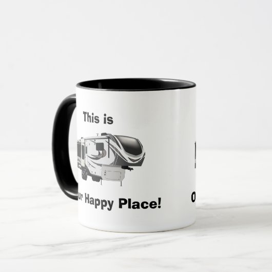 Groot ontwerp, eendimensionaal 5e wielontwerp mok (Voorkant links)