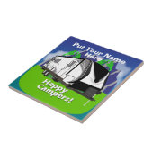 Groot ontwerp Stel je een gelukkig Campers-ontwerp Tegeltje (Zijkant)