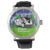 Groot ontwerp Stel je voor: 2150RB Happy Campers-o Horloge (Voorkant)