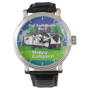 Groot ontwerp Stel je voor: 2670 MK Happy Campers- Horloge