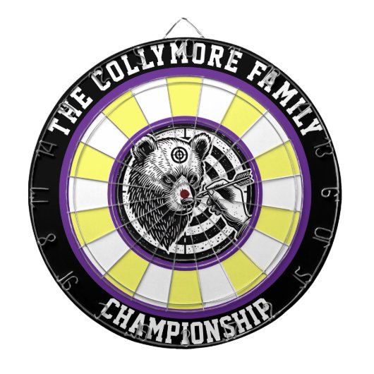 Groot ontwerp van het doel van het grizzly Beer Dartbord (Voorkant)