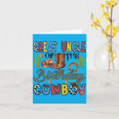 Groot-oom van de verjaardagscowboy western kaart (Gele Bloem)