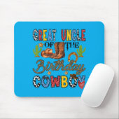 Groot-oom van de verjaardagscowboy western muismat (Met muis)