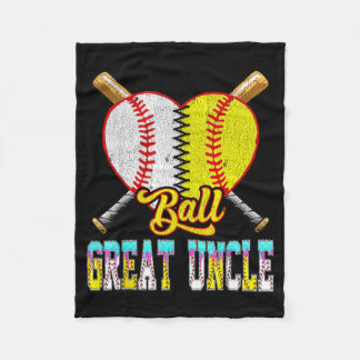 Groot-oom van zowel half honkbal softbal ijs fleece deken