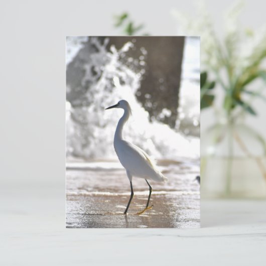 Groot op de kaart van de strandnota (Staand voorkant)