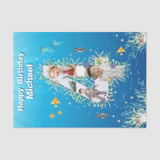 Groot op de vierde plaats onder het Zee, geboorted Tissuepapier (Voorkant)