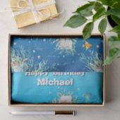 Groot op de vierde plaats onder het Zee, geboorted Tissuepapier (Geschenk)