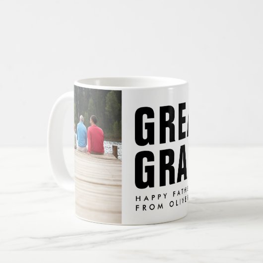 Groot. Opa. Vaderdag Photo Coffee-Mok Koffiemok (Voorkant links)