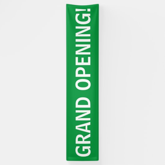 Groot open, eenvoudig groen wit bannerteken spandoek (Verticaal)