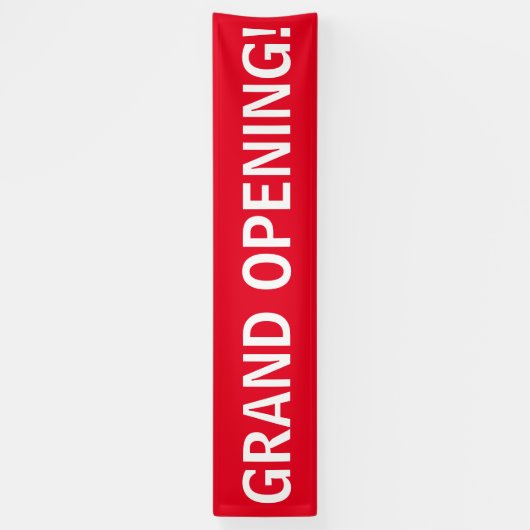 Groot open, eenvoudig rood wit banner-teken spandoek (Verticaal)