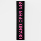 Groot open, eenvoudig roze zwarte banner (Verticaal)