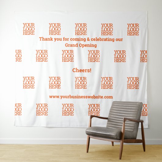 Groot openen Logo toevoegen Wandkleed (In Situ (horizontaal))