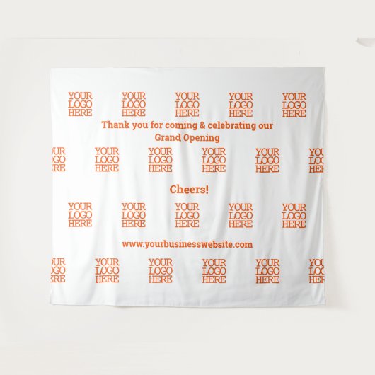 Groot openen Logo toevoegen Wandkleed (Voorkant (horizontaal))