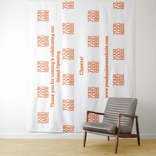 Groot openen Logo toevoegen Wandkleed (In situ)