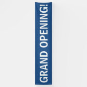 Groot openend eenvoudig blauw wit bannerteken spandoek (Verticaal)