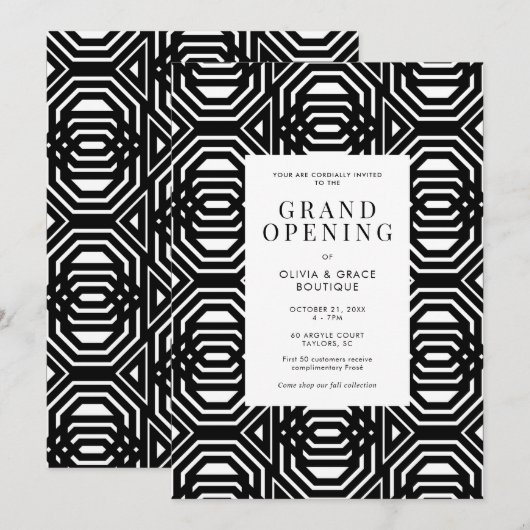 Groot openingsbedrijf kaart (Voorkant / Achterkant)