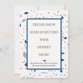 Groot openingsevenement blauw lint (Open Back) Kaart (Achterkant)