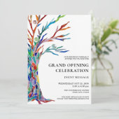 Groot openingsfeest bedrijf kaart (Staand voorkant)