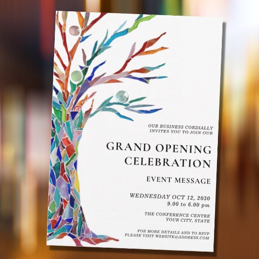 Groot openingsfeest bedrijf kaart