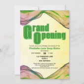 Groot openingsgroen geel aquarelrandgolf kaart (Voorkant)