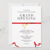 Groot openingslint ceremonie met rode lint kaart (Voorkant)
