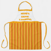 Groot Oranje gestreept Schort voor thuiskoken van  (Voorkant)