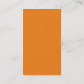 groot oranje monogram visitekaartje (Achterkant)