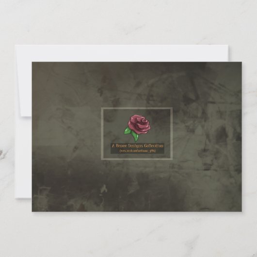 Groot Oranje Robot Verjaardagsfeest Kaart (Achterkant)