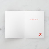 Groot Paar Speelkaarten Valentijn Wenskaart Kaart (Binnen)