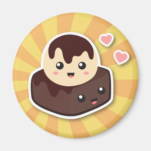 Groot paar van het Roomijs en de Brownie van de Magneet (Voorkant)