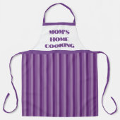 Groot Paars gestreept Schort voor thuiskoken van m (Voorkant)