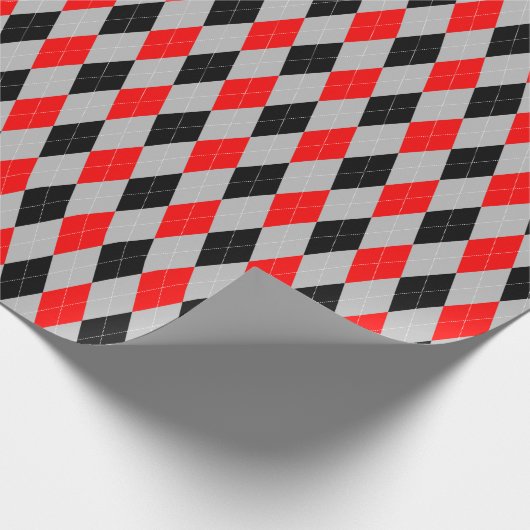 Groot papier voor rode, zwarte en grijze Argyle-ov (Hoek)