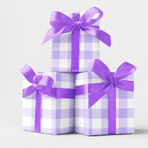 Groot Pastel Paars en Wit Gingham