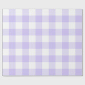 Groot Pastel Paars en Wit Gingham Cadeaupapier (Vlak)