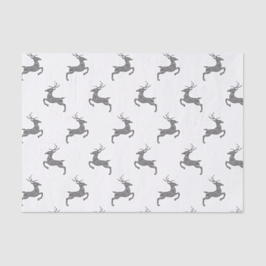 Groot patroon in faux grijs glitter textuur tissuepapier (Voorkant)