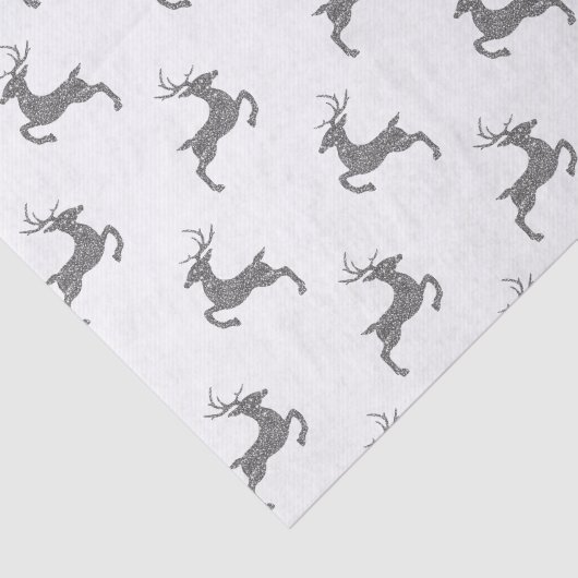 Groot patroon in faux grijs glitter textuur tissuepapier (Detail)