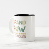 Groot paw als een gewone opa maar koeler tweekleurige koffiemok (Voorkant links)