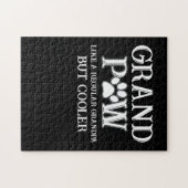 Groot paw als gewone opa, koeler hondenliefde legpuzzel (Horizontaal)