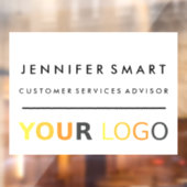 Groot personeel van de NaamBadge Magnet van de Dou Raamsticker (Vel 2)