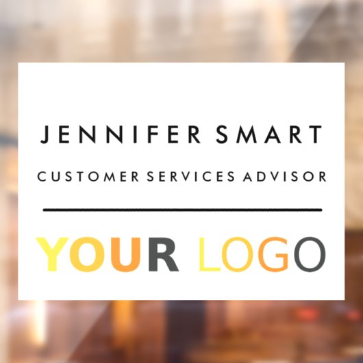 Groot personeel van de NaamBadge Magnet van de Dou Raamsticker (Vel 2)