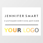 Groot personeel van de NaamBadge Magnet van de Dou Raamsticker (Vel)