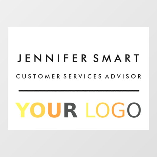 Groot personeel van de NaamBadge Magnet van de Dou Raamsticker (Vel)