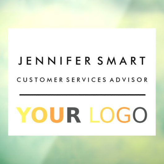 Groot personeel van de NaamBadge Magnet van de Dou Raamsticker (Vel 3)