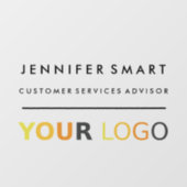 Groot personeel van de NaamBadge Magnet van de Dou Raamsticker (Vel)