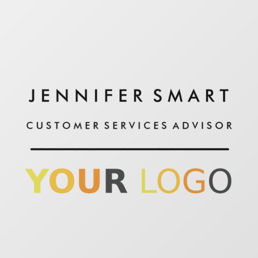 Groot personeel van de NaamBadge Magnet van de Dou Raamsticker (Vel)