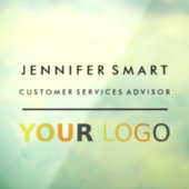 Groot personeel van de NaamBadge Magnet van de Dou Raamsticker (Vel 3)