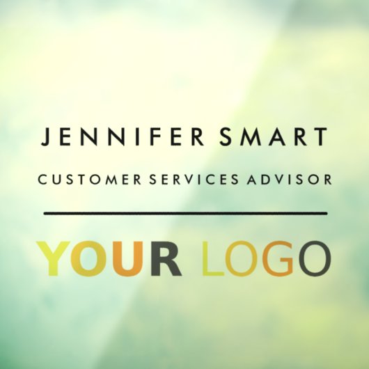 Groot personeel van de NaamBadge Magnet van de Dou Raamsticker (Vel 3)