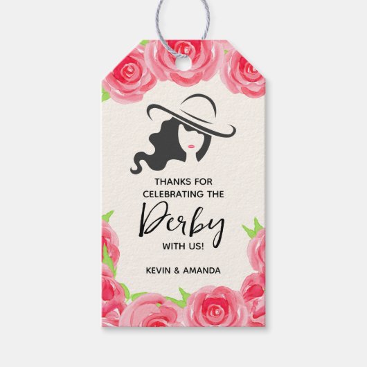 Groot Pet Derby Party Favor Cadeaulabel (Voorkant)