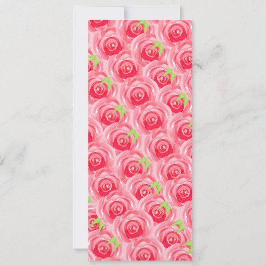 Groot Pet en Rozen Derby Party Kaart (Achterkant)